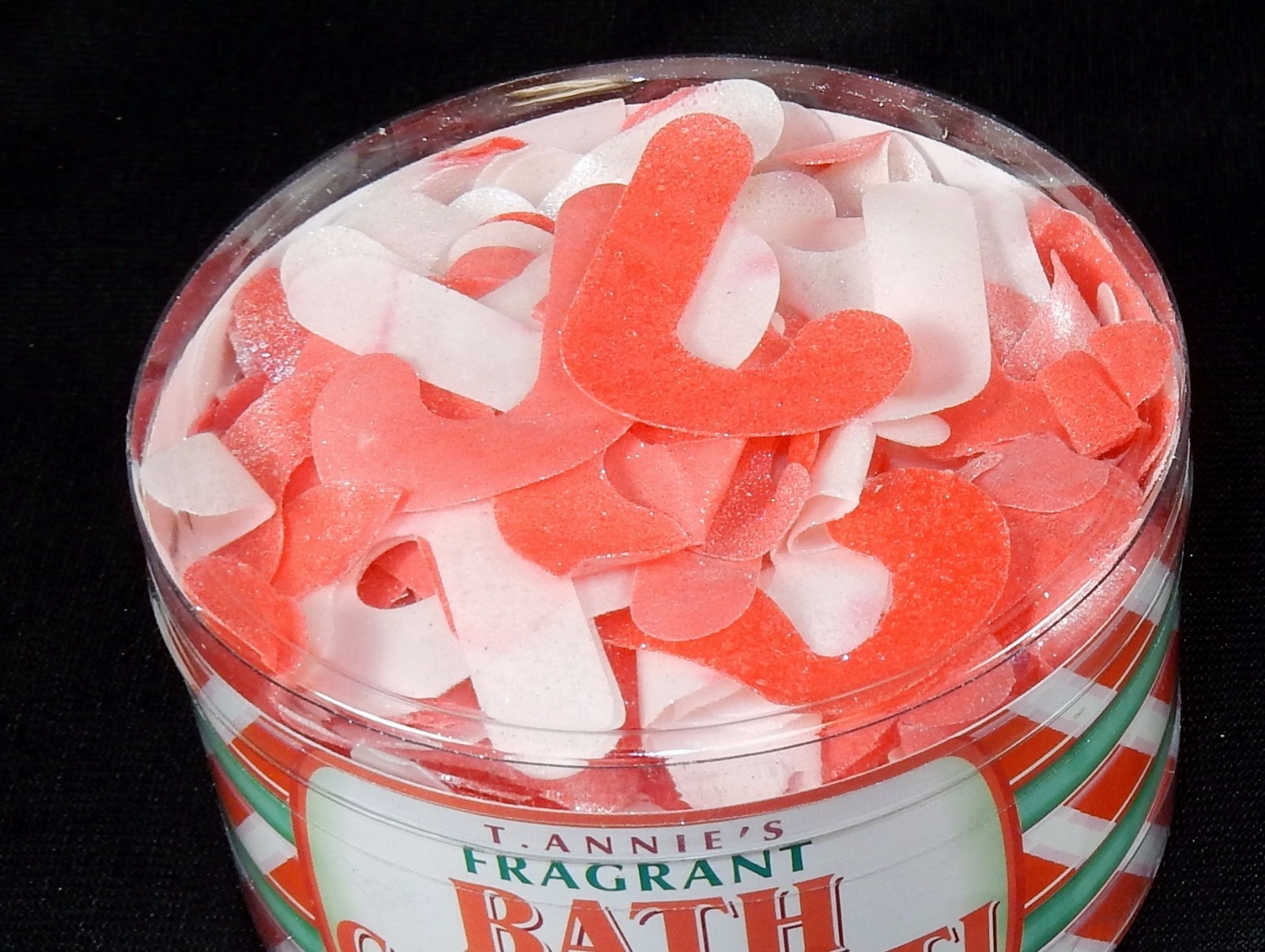 Holiday Bath Confetti ~ Candy Cane Shapes, Peppermint Scented, 41 Grams Canister