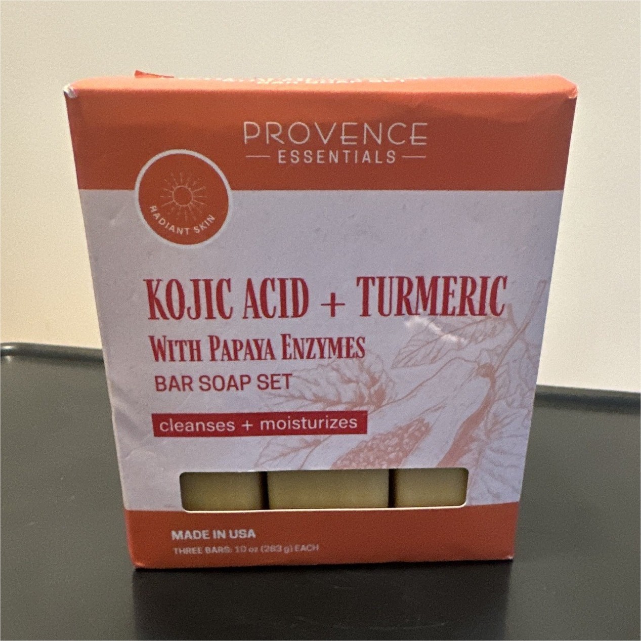 Provence Essentials Kojic Acid + Turmeric Papaya Moisturizing Bar Soap Set
