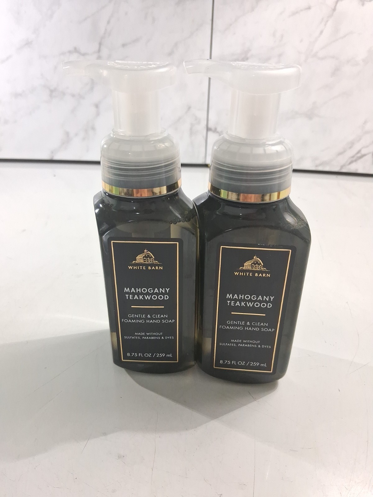 Bath & Body Works White Barn Mahogany Teakwood Soap 8.75oz (Lot Of 2 Free Ship)