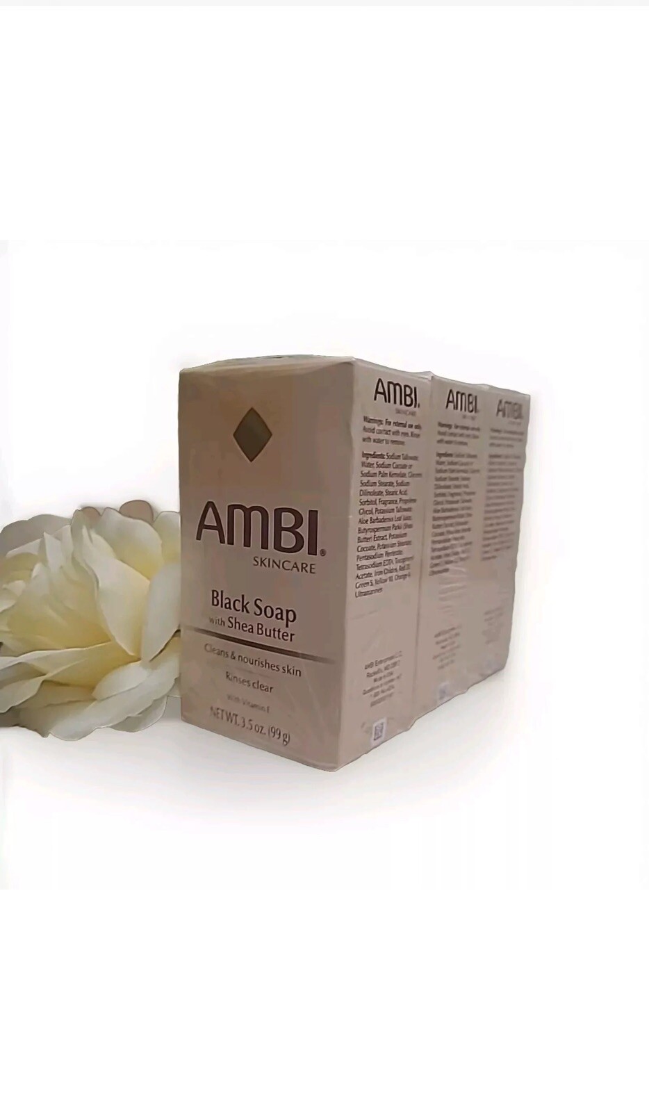 AMBI BLACK SOAP WITH SHEA BUTTER 3.5OZ WITH FREE SHIPPING!! Pack Of 3