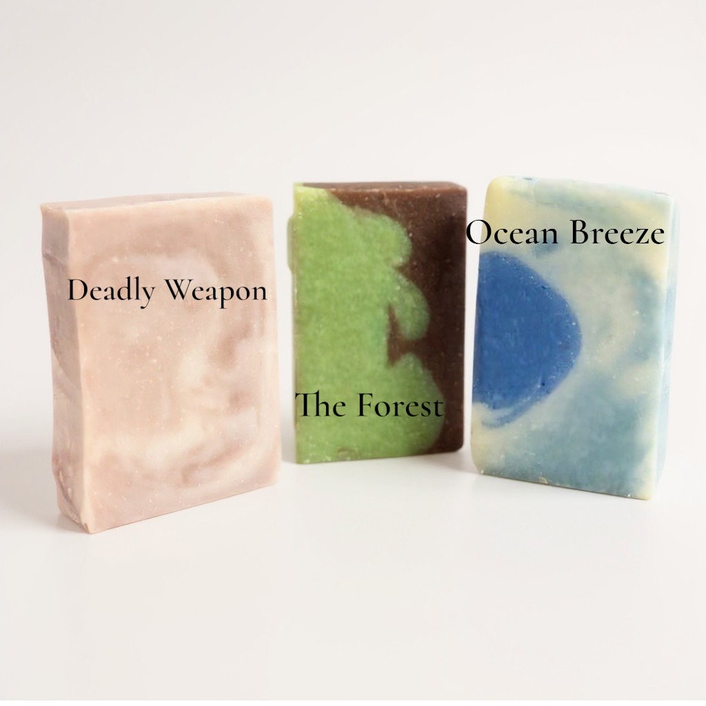 Handmade Beef Tallow Soap bars. 3 scents for men. (3) 4.5oz. large bars of soap