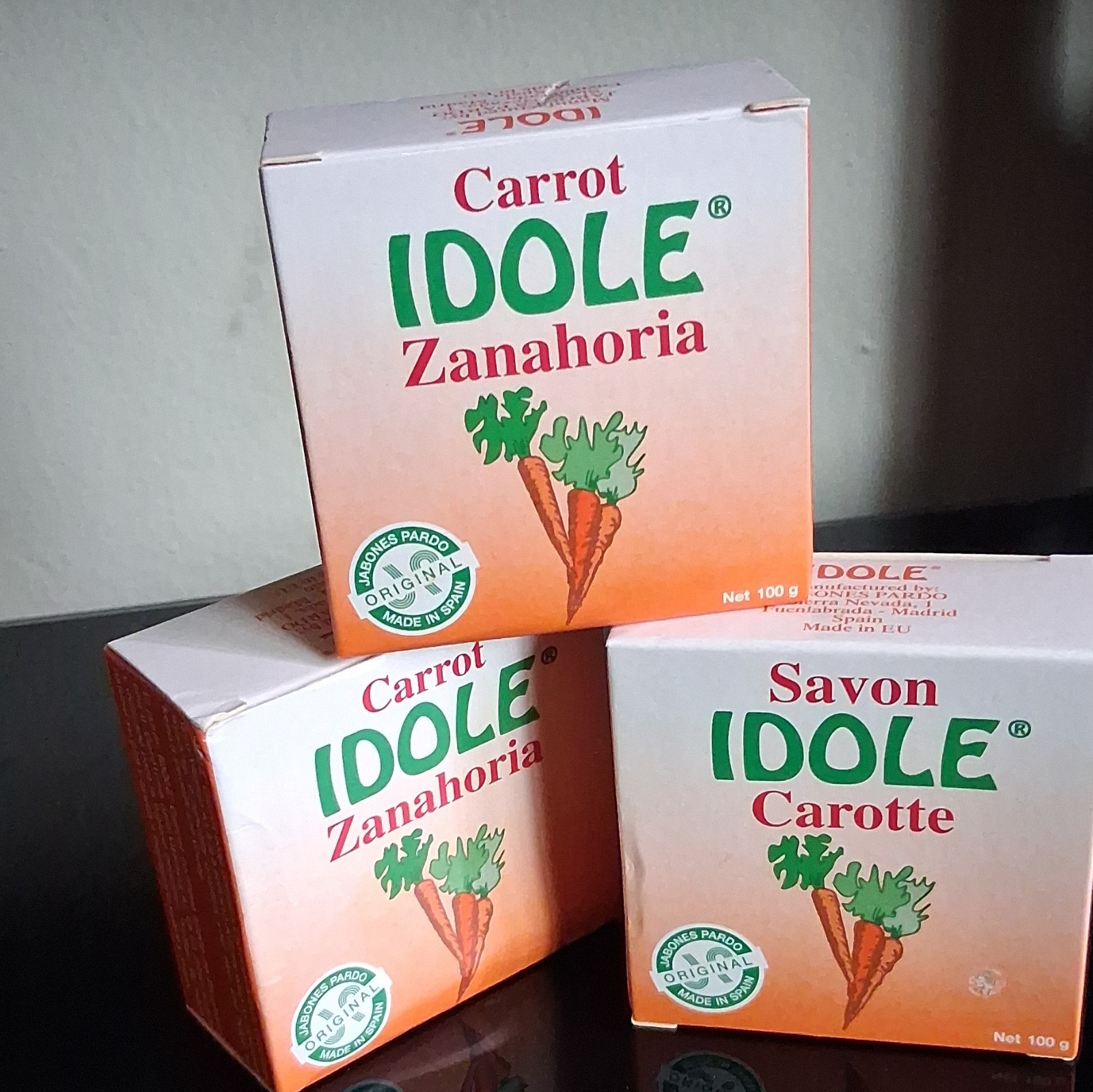 IDOLE Carrot Bar Soap Carotte/Zanahoria 100 g for Body, Face & Hands