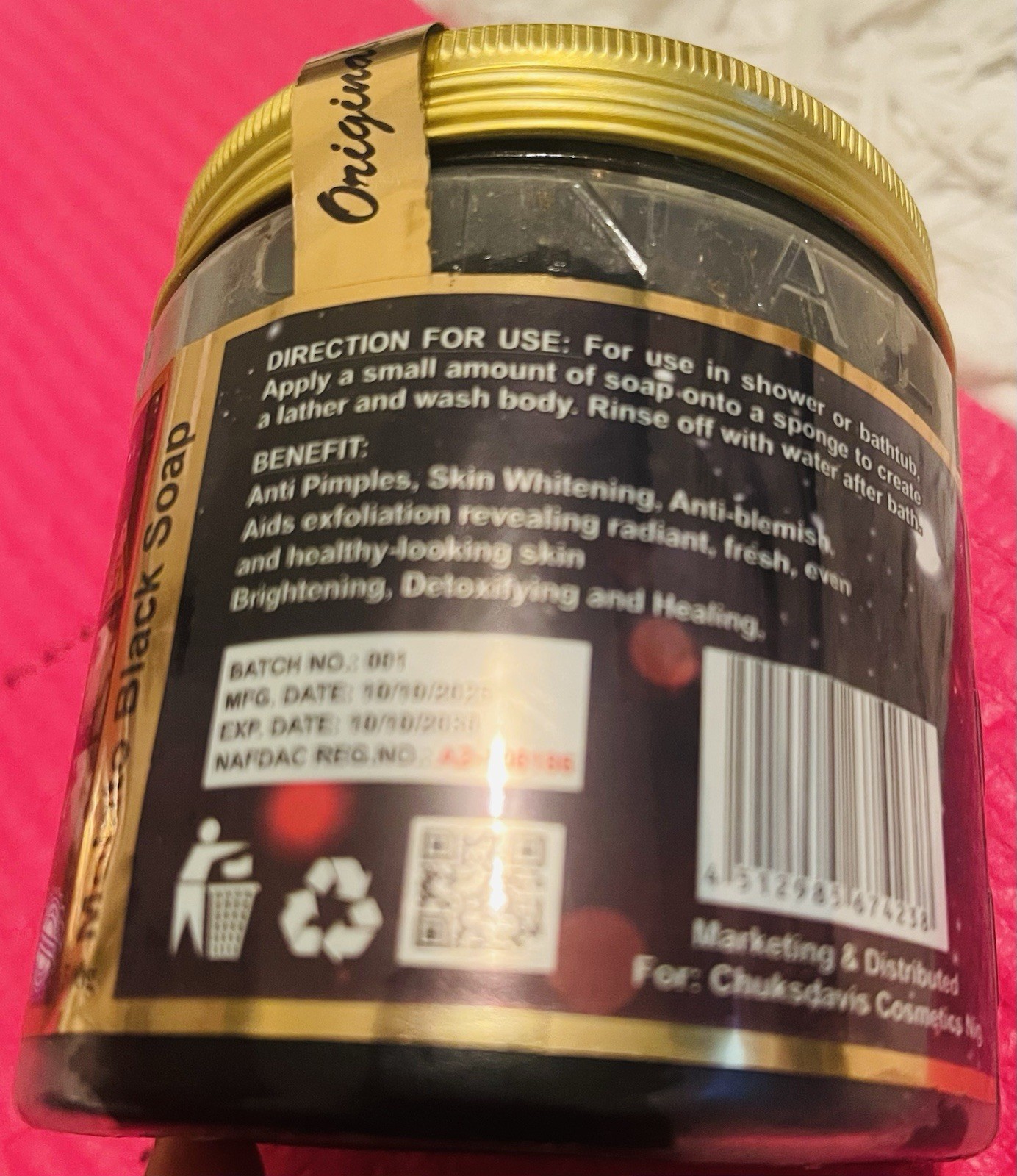 Anti Pimple Urgent Whitening MOLATO Black Soap 500g✨️💯👌 1pc