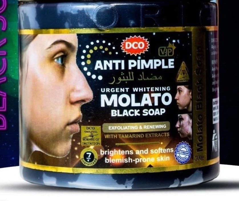 Anti Pimple Urgent Whitening MOLATO Black Soap 500g✨️💯👌 1pc