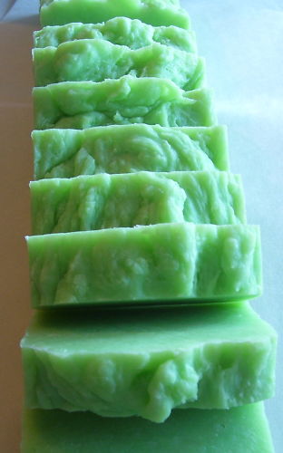 Cucumber & Cantaloup 2LBS HANDMADE SHEA BUTTER soap 6 handmade soap bars