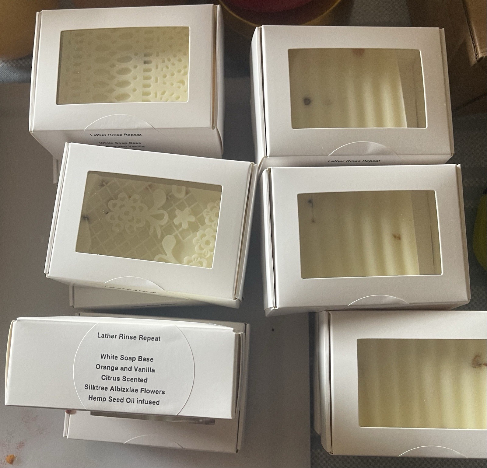 Handmade White Soap Bar – Hemp Oil Infused | Orange & Vanilla Citrus Scent
