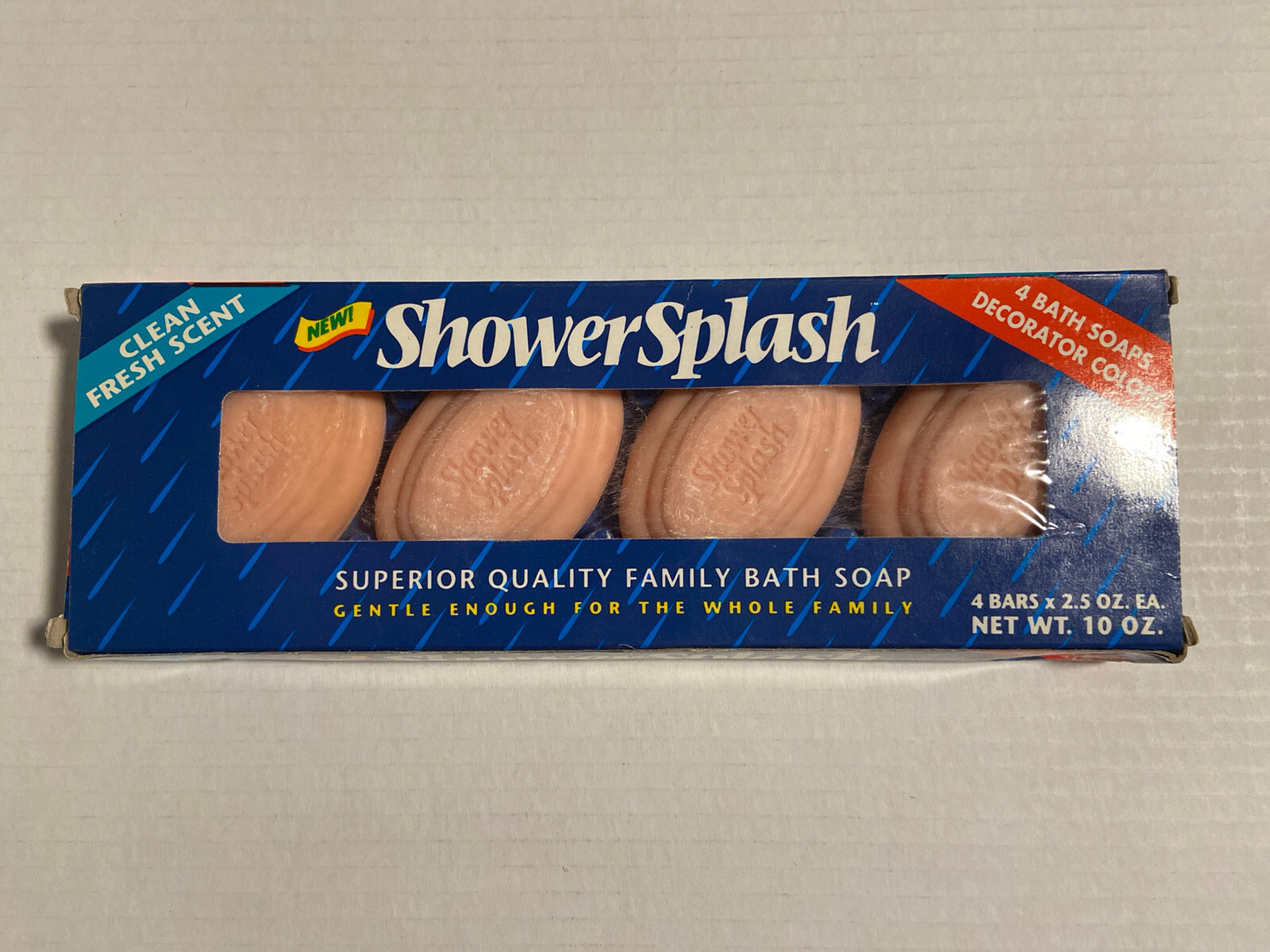 Shower Splash Soap ~ 4 Bar Set ~ Easter Pink ~ Clean Fresh Scent ~ (Vintage)