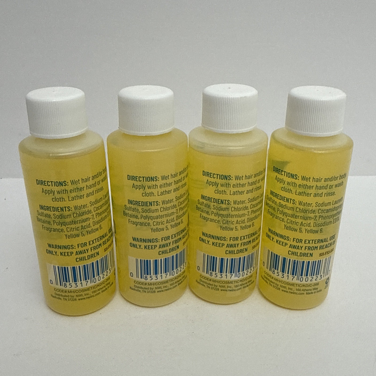 4 X Freshscent Shampoo & Body Bath Gel 2 oz each