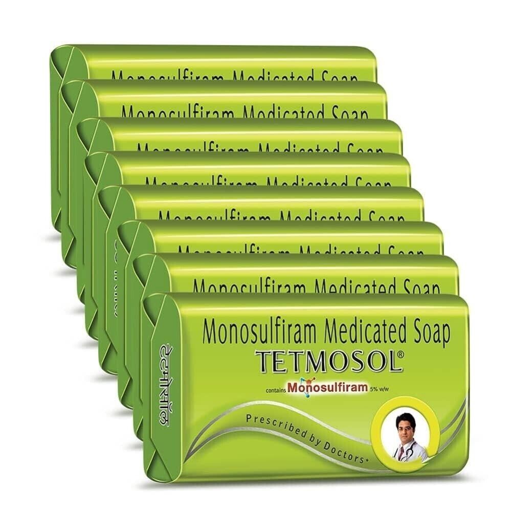 Tetmosol Medicated Soap- fights skin infections, itching with lime 100 gm X 8.