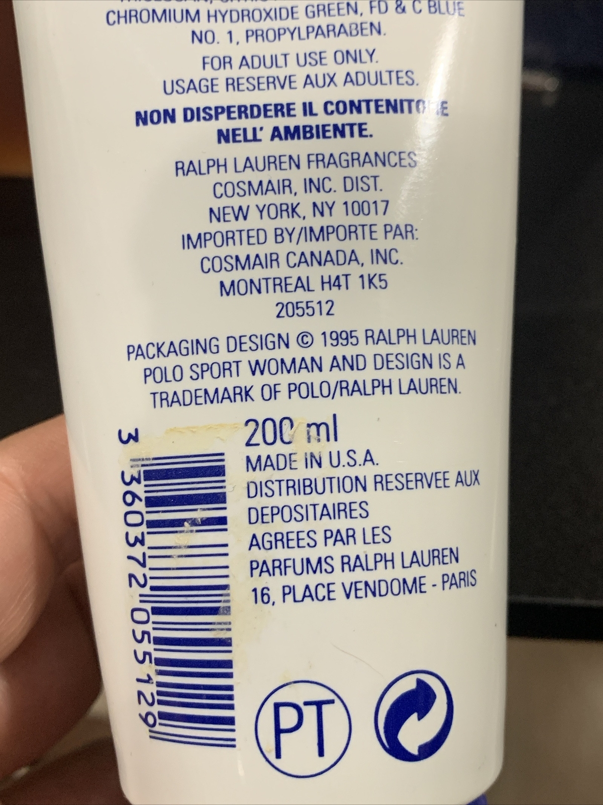 Polo Sport Ralph Lauren Scrub Foaming Sea salts Gel Exfoliant Corps 6.7 fl oz