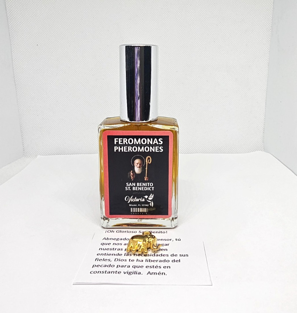 PERFUME SAN BENITO / SAINT BENEDICT PARA PROTECCION ATRAE FORTUNA SUERTE 1PC