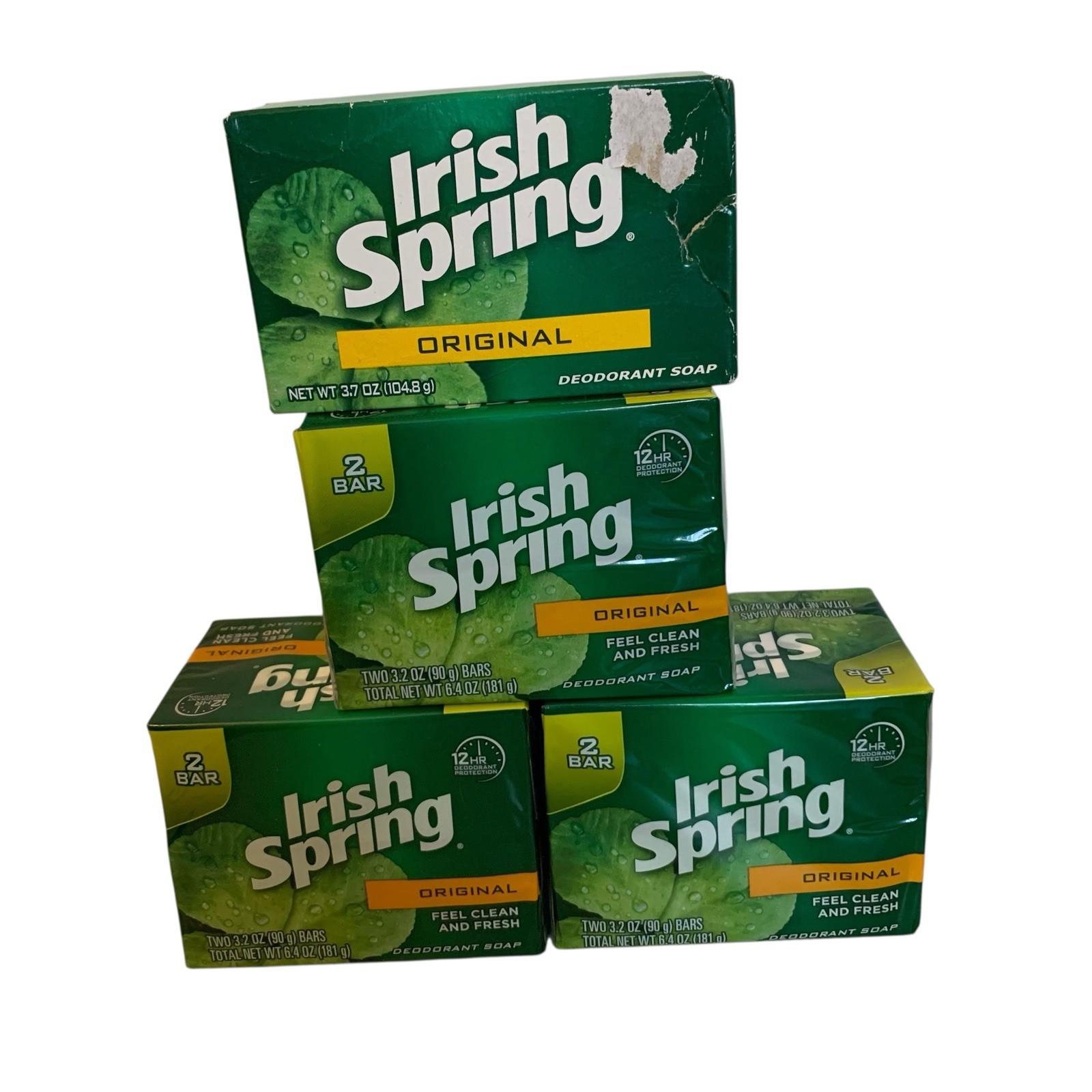 Irish Spring 9 BARS 3.75 oz ORIGINAL Scent Deodorant Soap NO FLAXSEED NOS