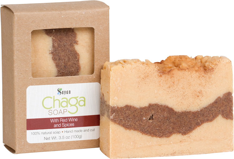 Chaga Mushroom Natural Soap Bar Best Exfoliating For Dry Skin Spices Red Wine