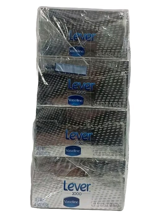8 Pack Lever 2000 Vaseline Original Perfectly Fresh Bar Soap 4.5 Oz. Each