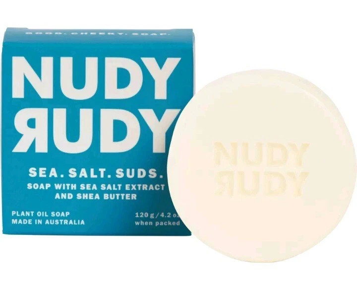 💙 NUDY RUDY 💙 4.2 Oz. Bar ●SEA. SALT. SUDS● Sea Salt Extract/Shea Butter Soap.