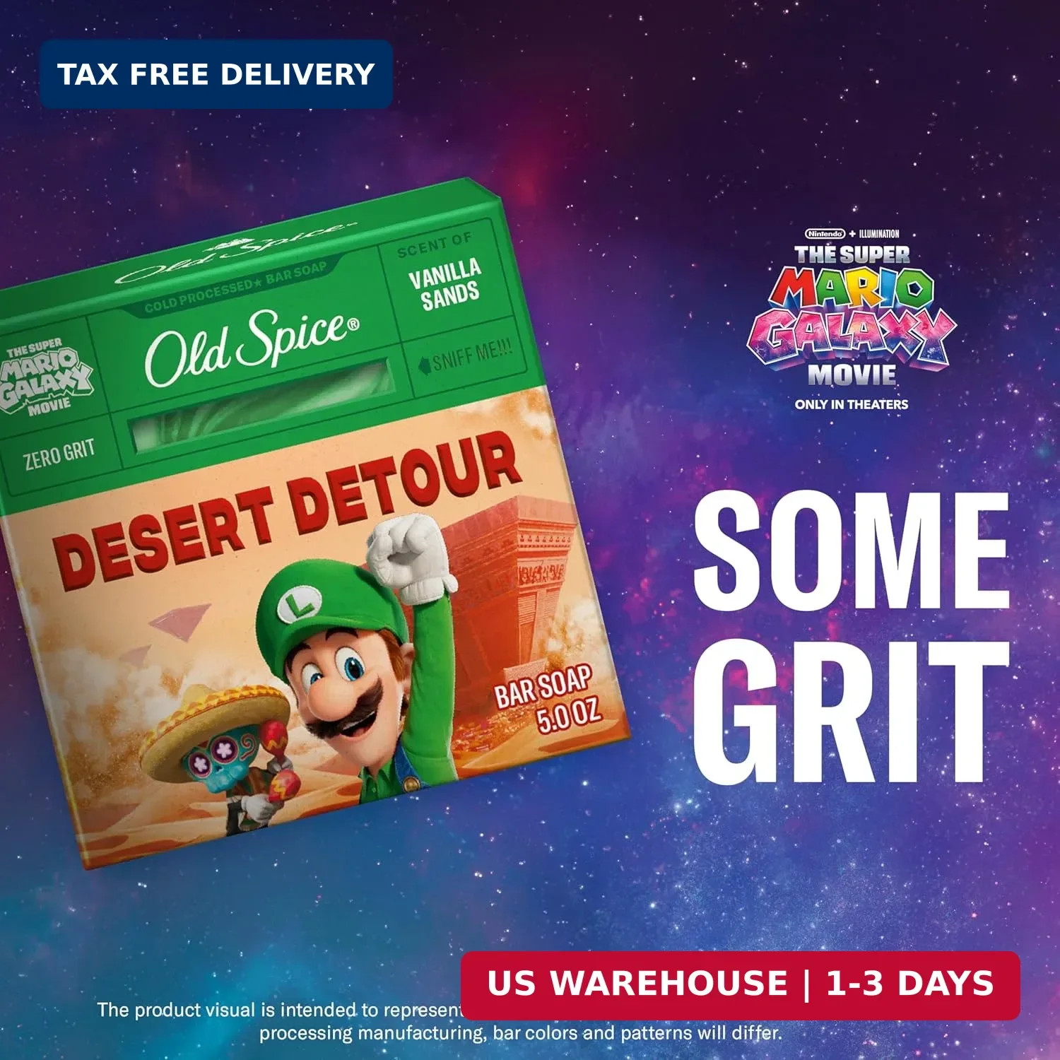 Old Spice Bar Soap for Men, x The Super Mario Galaxy Movie, Cold Pressed with Gr