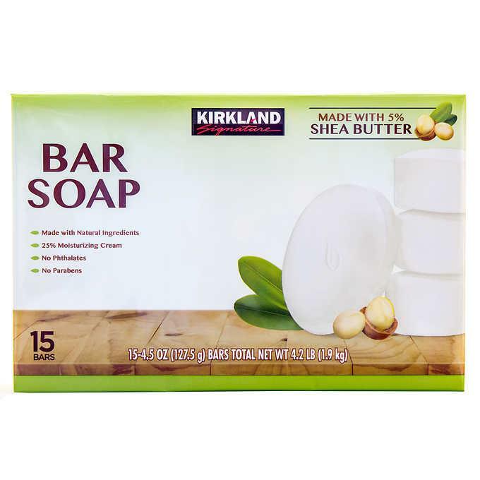 Kirkland Signature Bar Soap with Shea Butter, 13 Bars