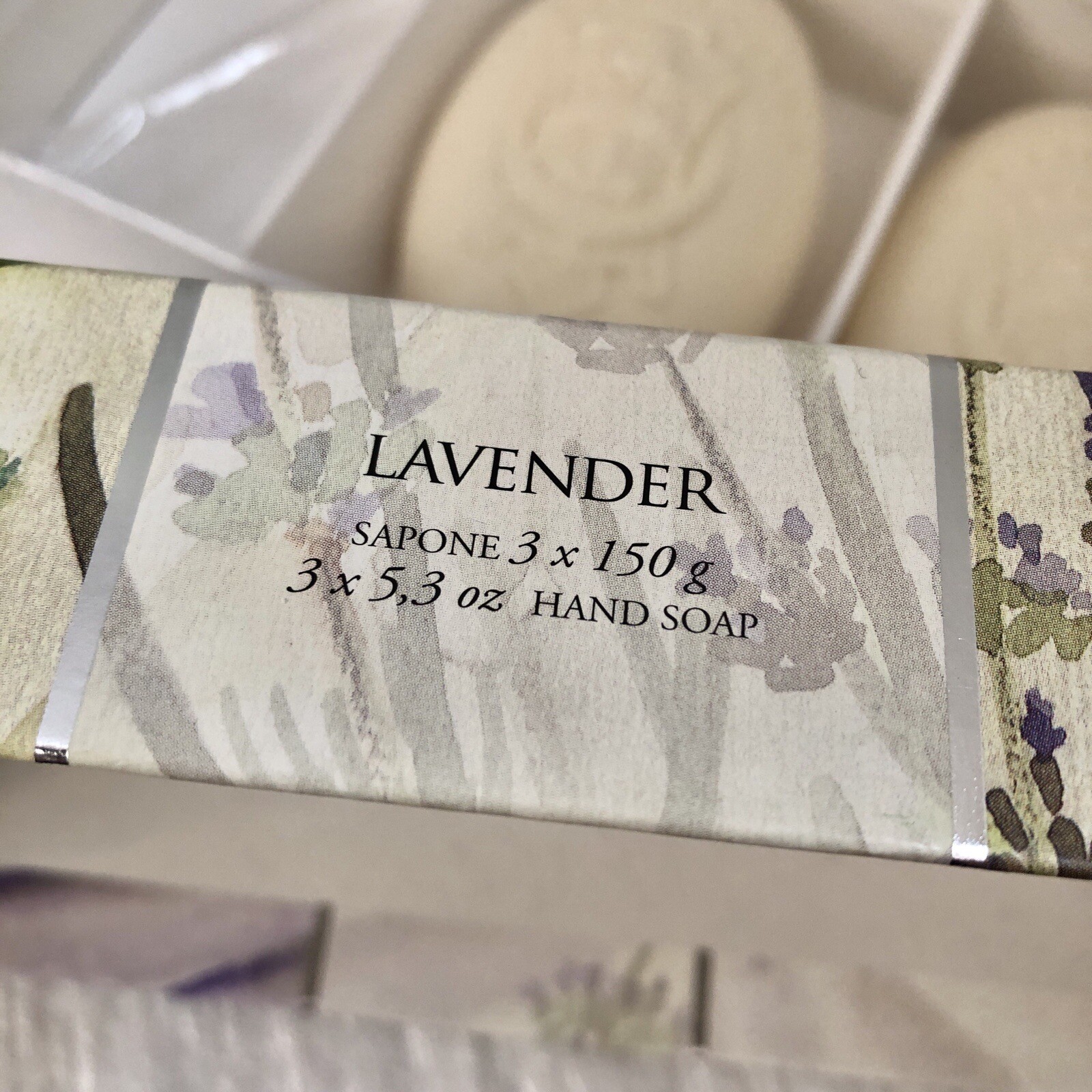 La Florentina Soap Lavender ITALY 2 X 5.3 Ounce Bars Lavanda Open Box Two Soaps
