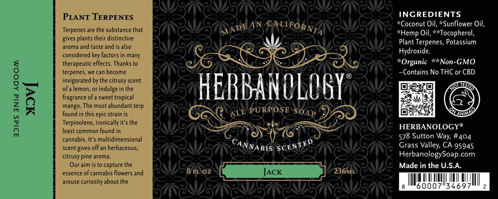 Herbanology 1 Gallon Jack Organic Liquid Castile All Purpose Soap