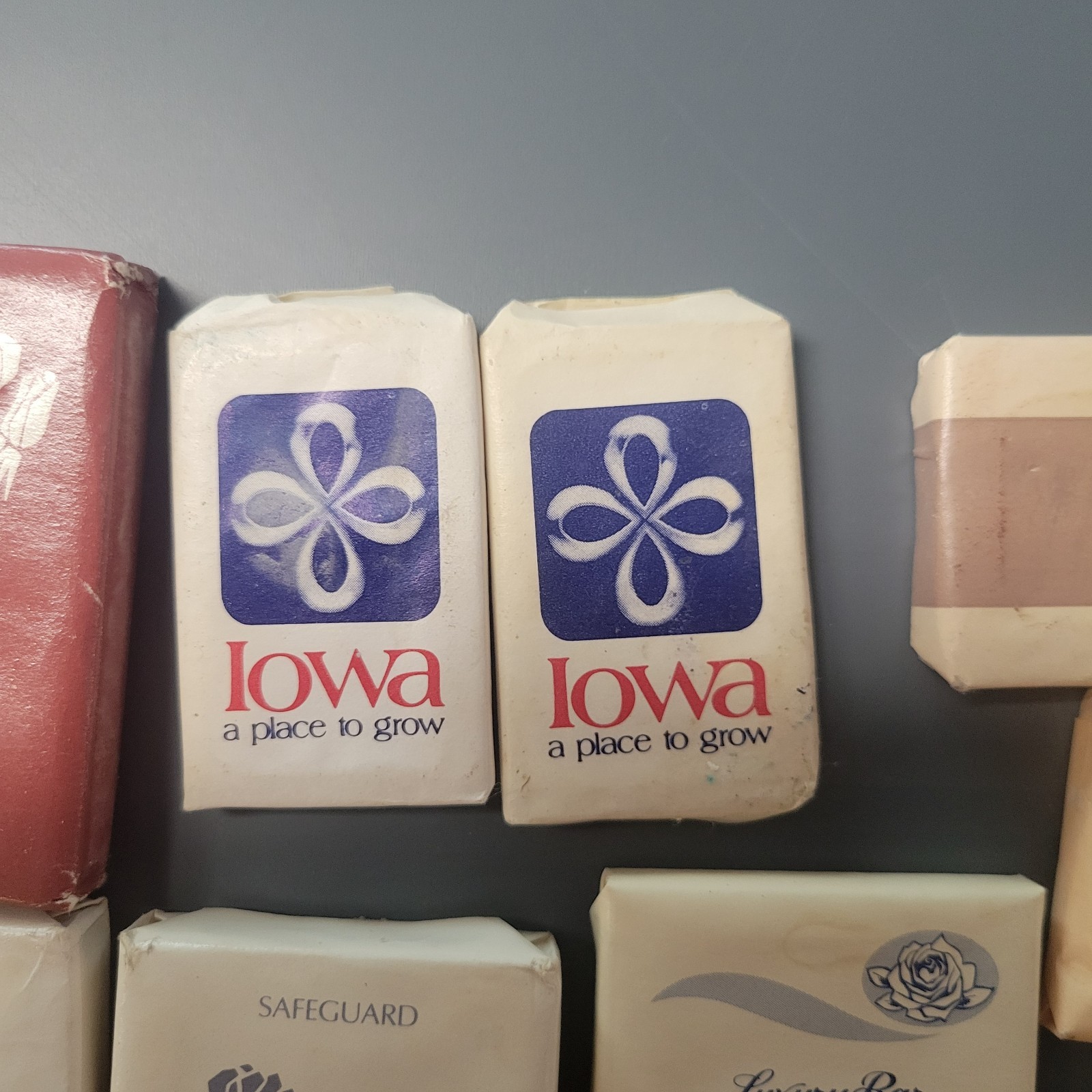 Vintage Lot of 36 Mixed Hotel Mini Soaps Dial Hilton Iowa Minnesota Ivory Boquet