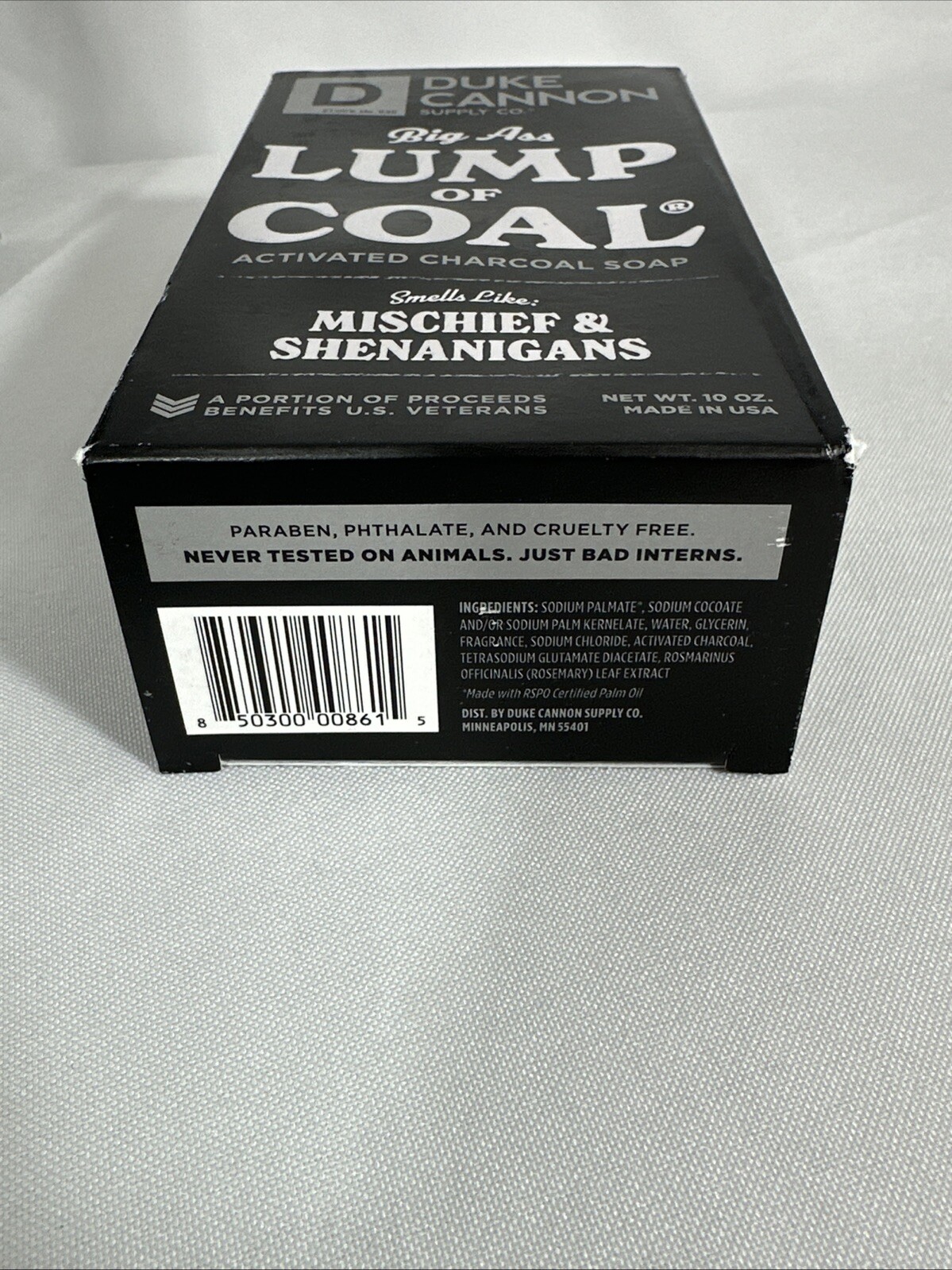 4 Duke Cannon Supply Co. Big Ass Lump of Coal Activated Charcoal Soap 10 oz ea