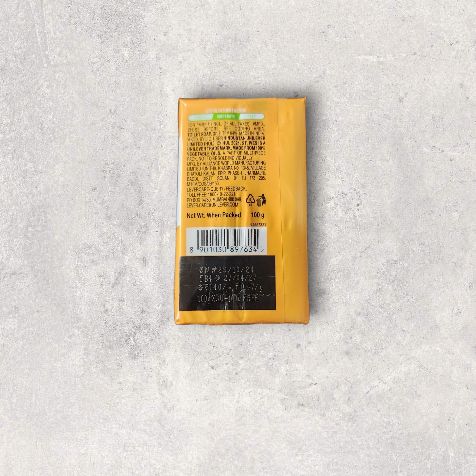 St Ives Scrub Soap Vitamin C & Orange 3.5 oz Bars 4-Pack New Sealed