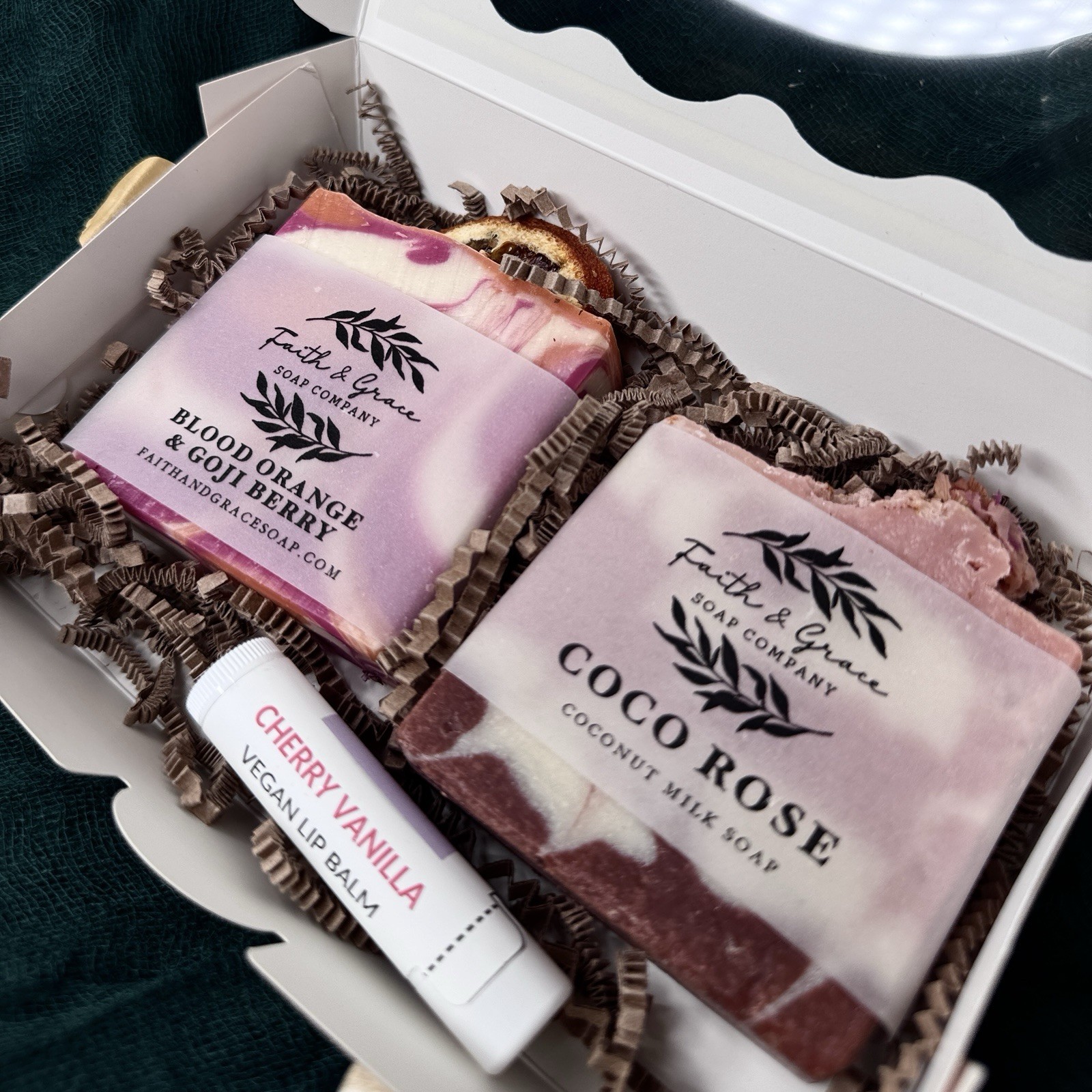Handmade Natural Soap & Lip Balm Gift Set – 2 Bars – Perfect Gift
