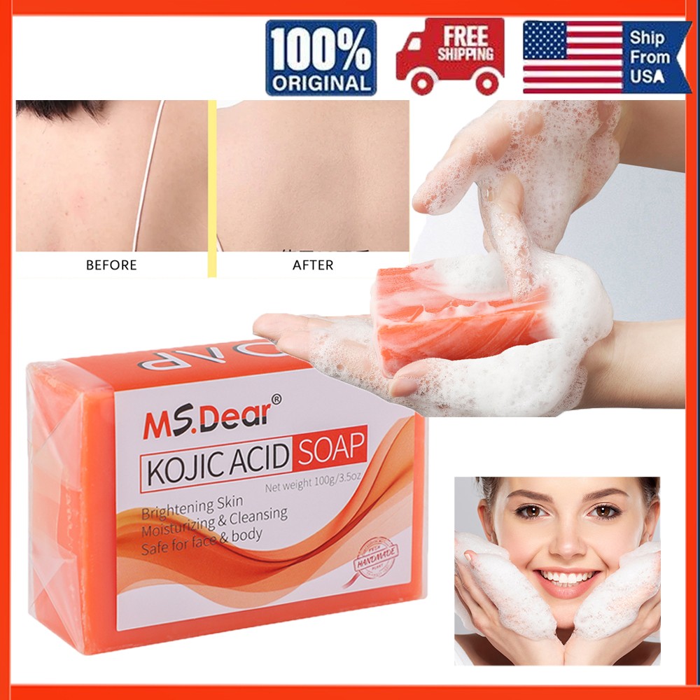 100g Bath Cleansing Essential Oil Soap Kojic Acid Soap for Skin Body Bath Facial