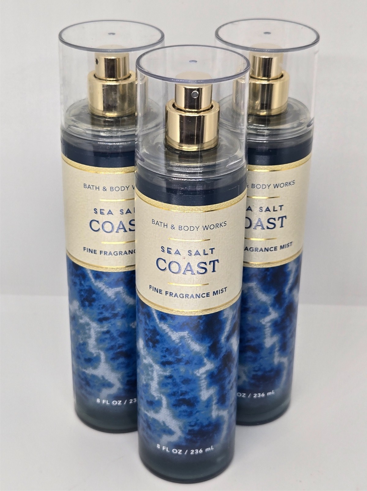Bath Body Works Sea Salt Coast Fine Fragrance Mist x3 – 8oz each