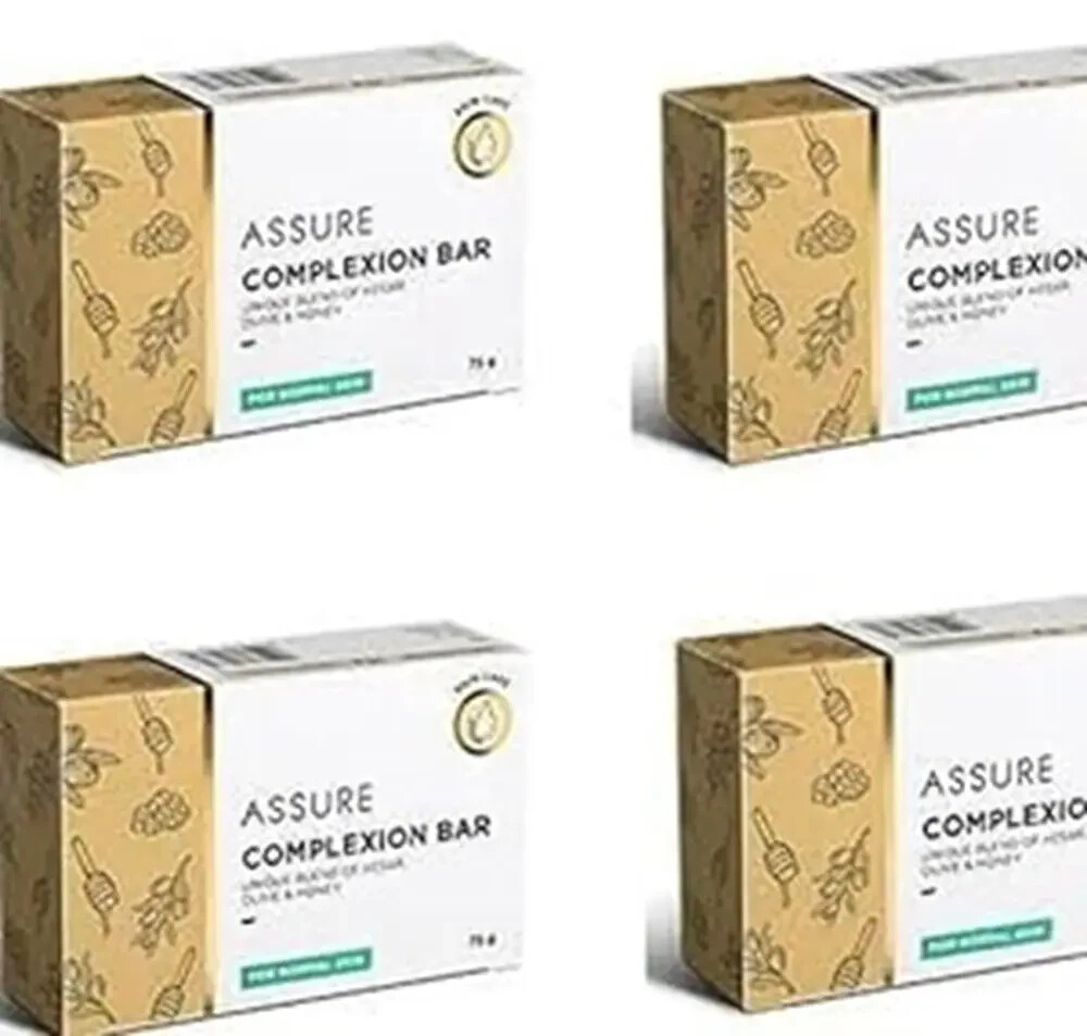 ASSURE COMPLEXION BAR UNIQUE BLEND OF KESAR, OLIVE & HONEY (4x 75 g)