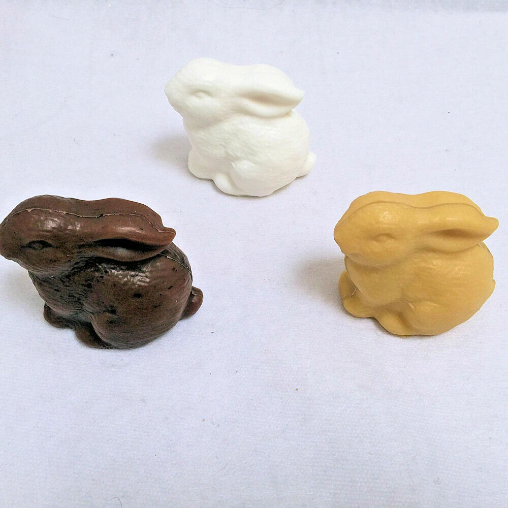 3 Sculpted Bunny Soaps Chocolate Snow Bunny Garden Bunny Greenwich Bay Trading