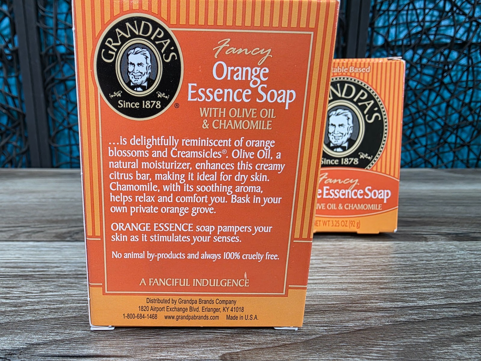 Grandpa’s Fancy Orange Essence Vegetable Based Soap 3.25 oz. LOT OF 2 BARS NEW