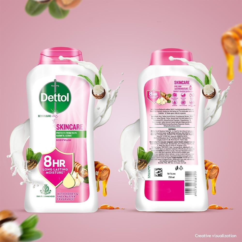 Skincare Body Wash and Shower Gel for Women and Men, 250ml | Soap-Bodywash | 8h