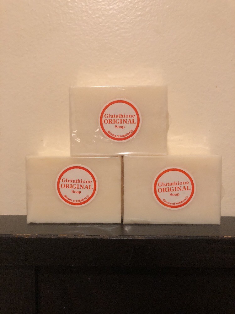 3 x Original Pure Glutathione Skin Whitening, Lightening, Bleaching Soap.