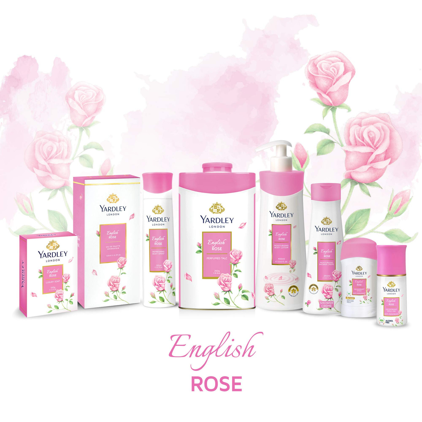 Yardley London English Rose Luxury Soap Set Triple Milled 10.5 Ounces