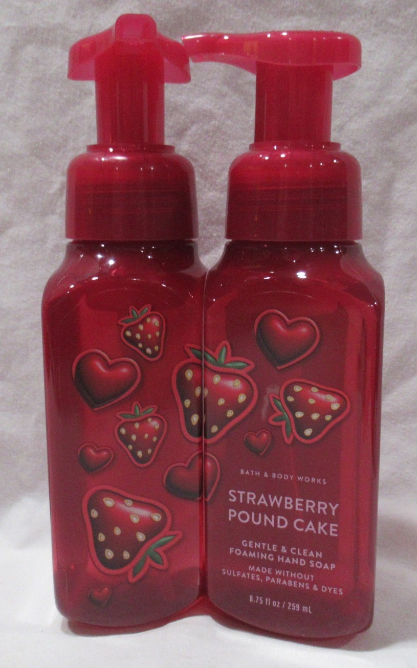 Bath & Body Works Gentle & Clean Foaming Hand Soap Set 2 STRAWBERRY POUND CAKE