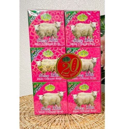 6 x JAM Sheep Milk Gluta Collagen Soap Soft Smooth Skin 65g
