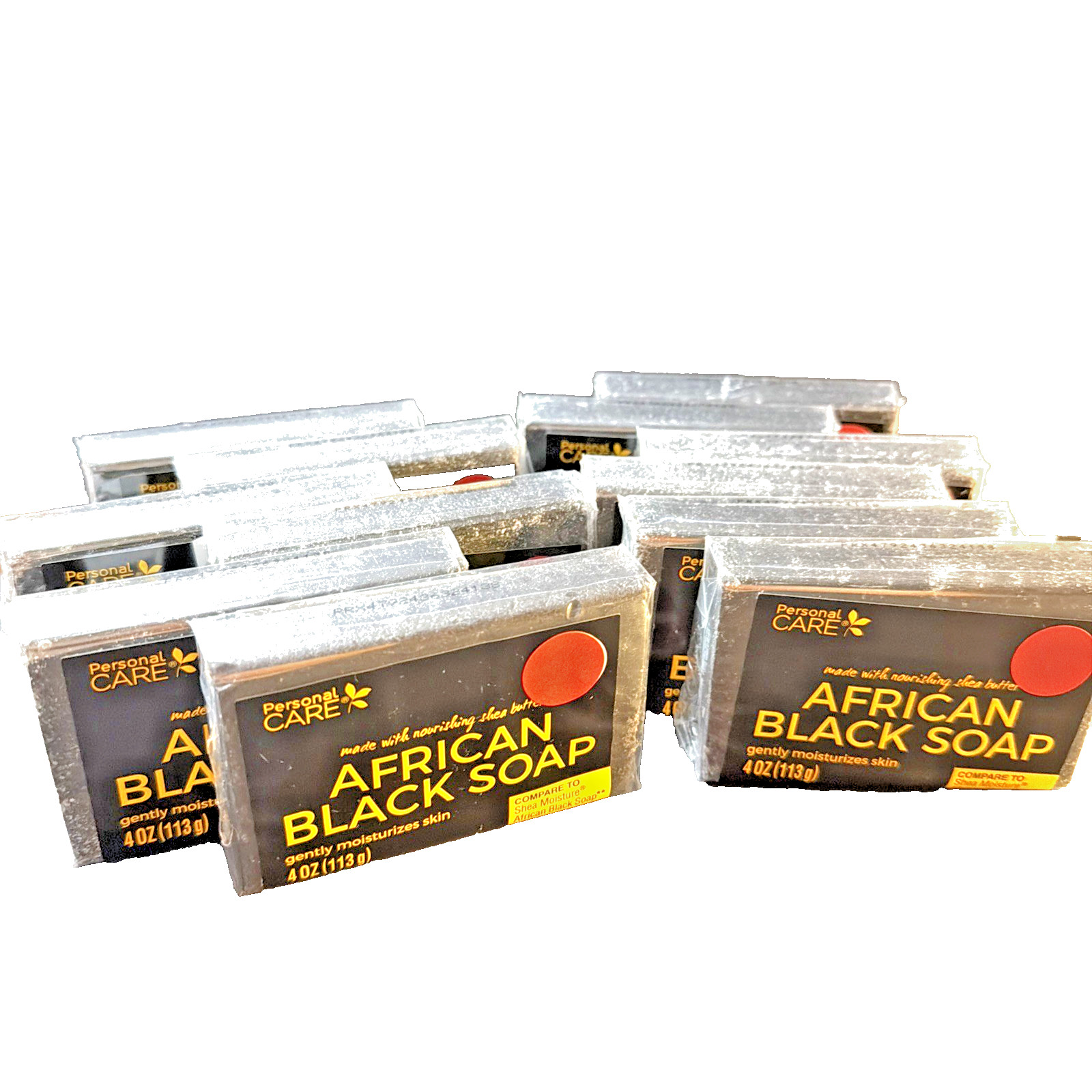 (12) Personal Care African Black Soap with Shea Butter Compares To Shea Moistur