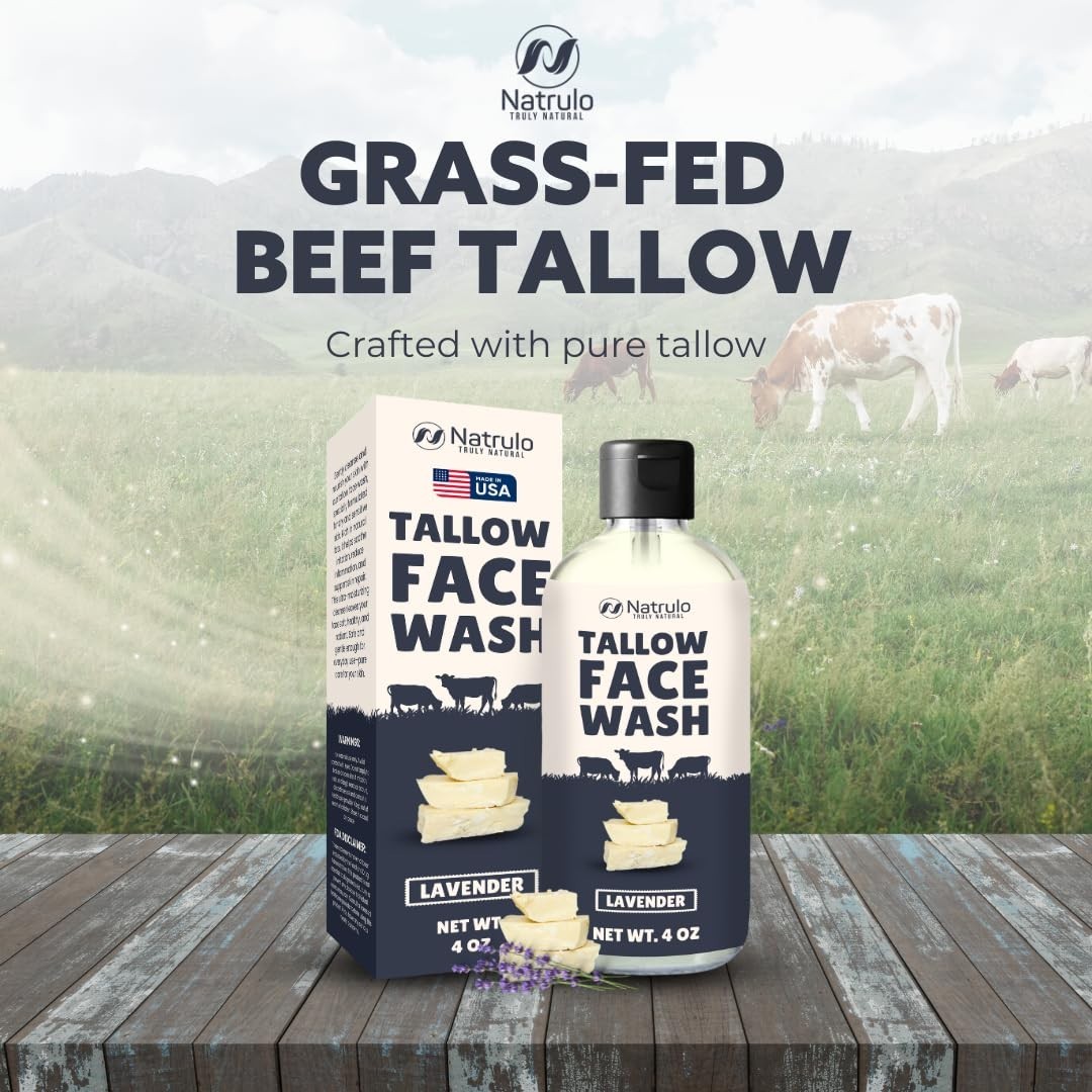 Beef Tallow Soap – All Natural Grass Fed Tallow Face Wash – Moisturizing, Exfoli