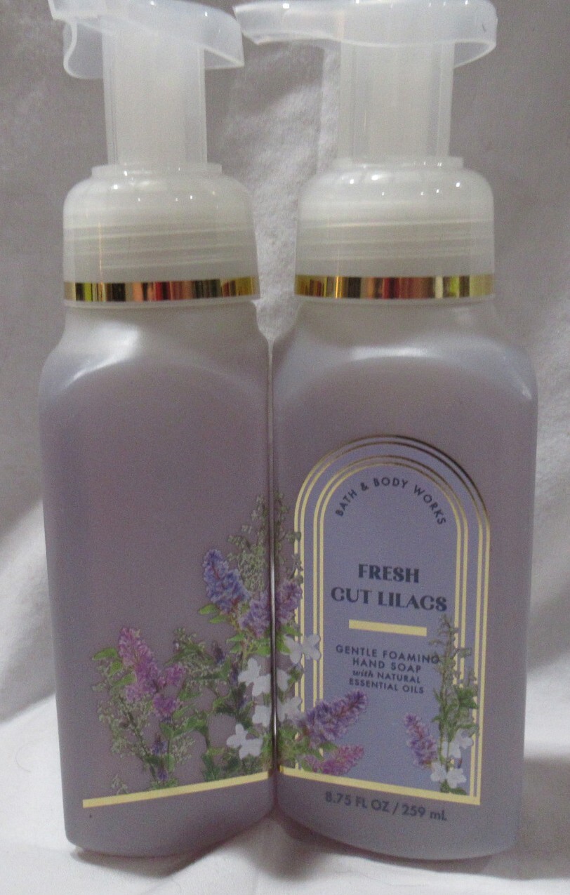 Bath & Body Works Gentle Foaming Hand Soap Set Lot of 2 FRESH CUT LILACS