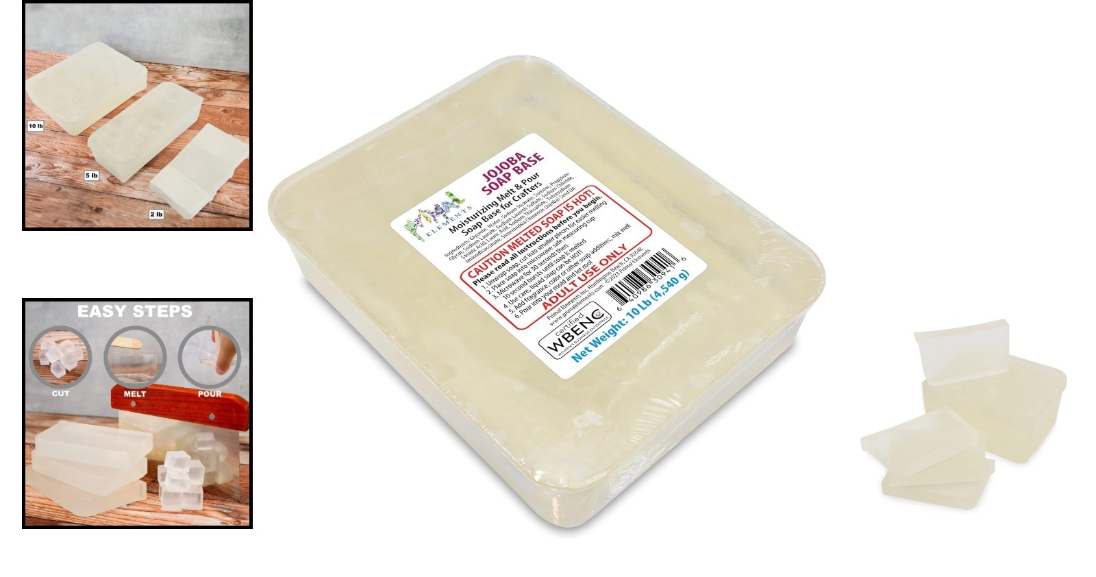 Glycerin 10lb Jojoba Oil Soap Base – & Cruelty-Free for Easy Soap Making