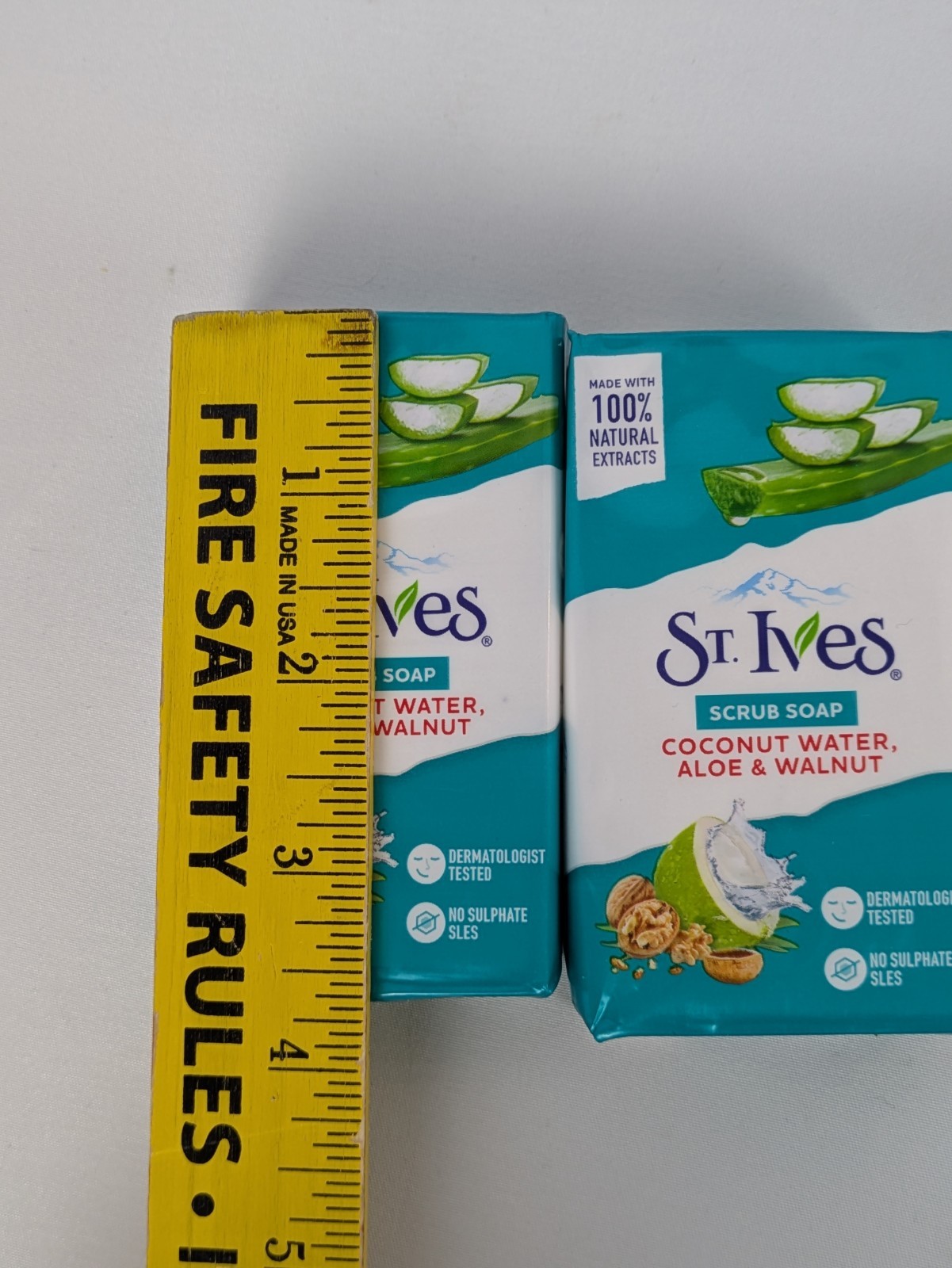 St. Ives Scrub Bar Soap with Coconut Water Aloe and Walnut 2 Bars