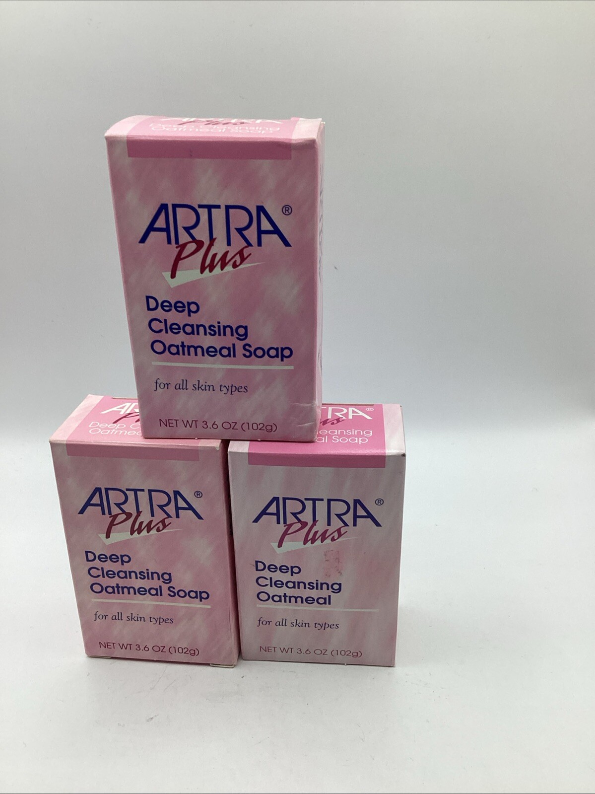 Lot of 3 Artra Plus Deep Cleansing Oatmeal Soap 3.6 oz each NEW