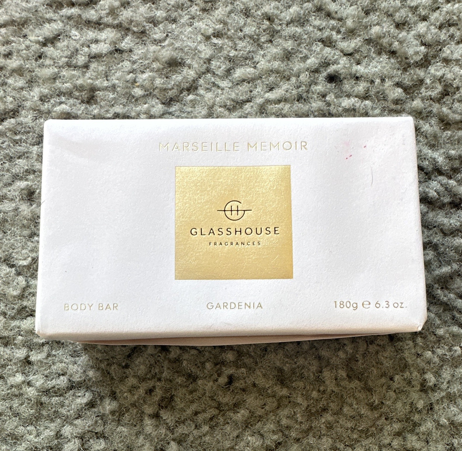 Glasshouse Fragrances Marseille Memoir Gardenia Body Bar Soap 180g 6.3oz