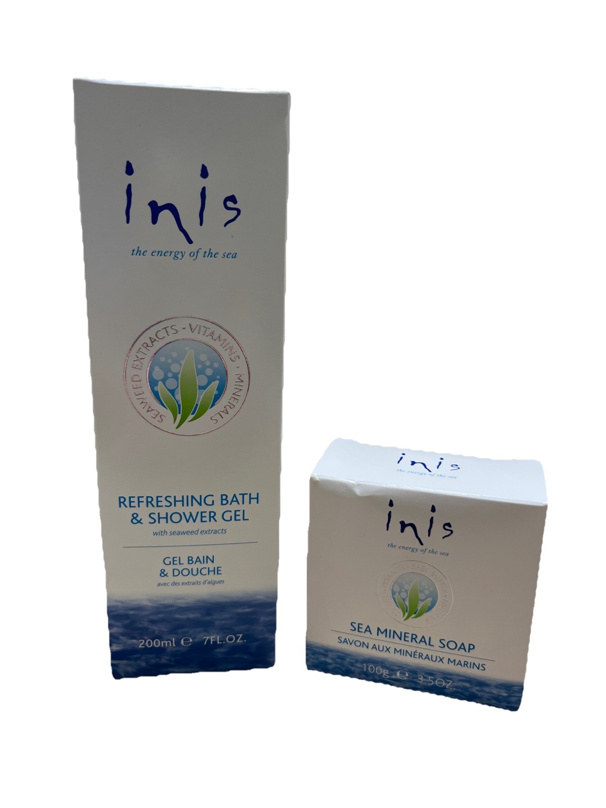 Inis Energy Of The Sea Bath&Shower Gel 7oz Sealed & Sea Mineral Soap3.5oz New