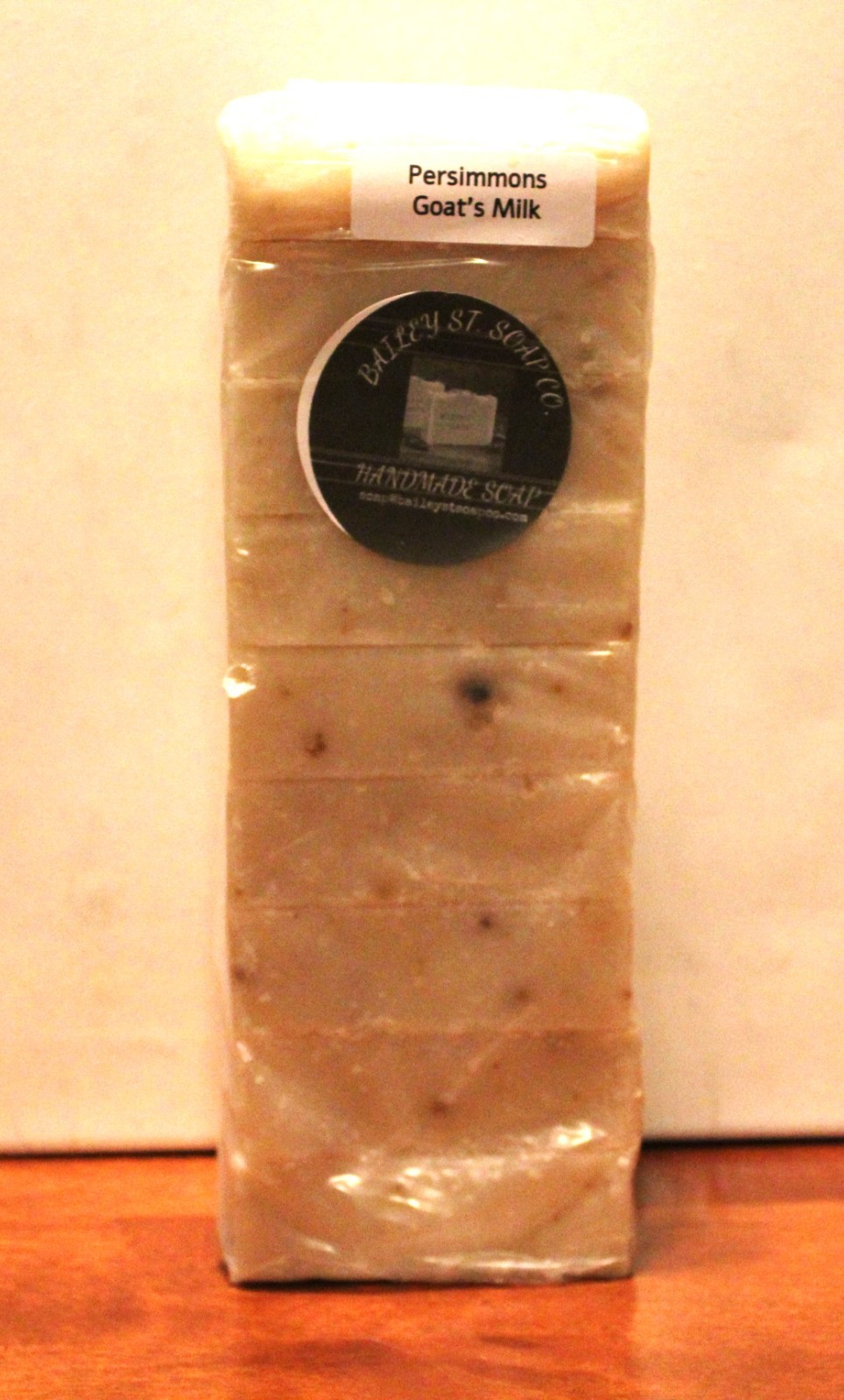 Persimmon Women’s Goat Milk Cold Processed handmade soap loaf, 9 precut bars