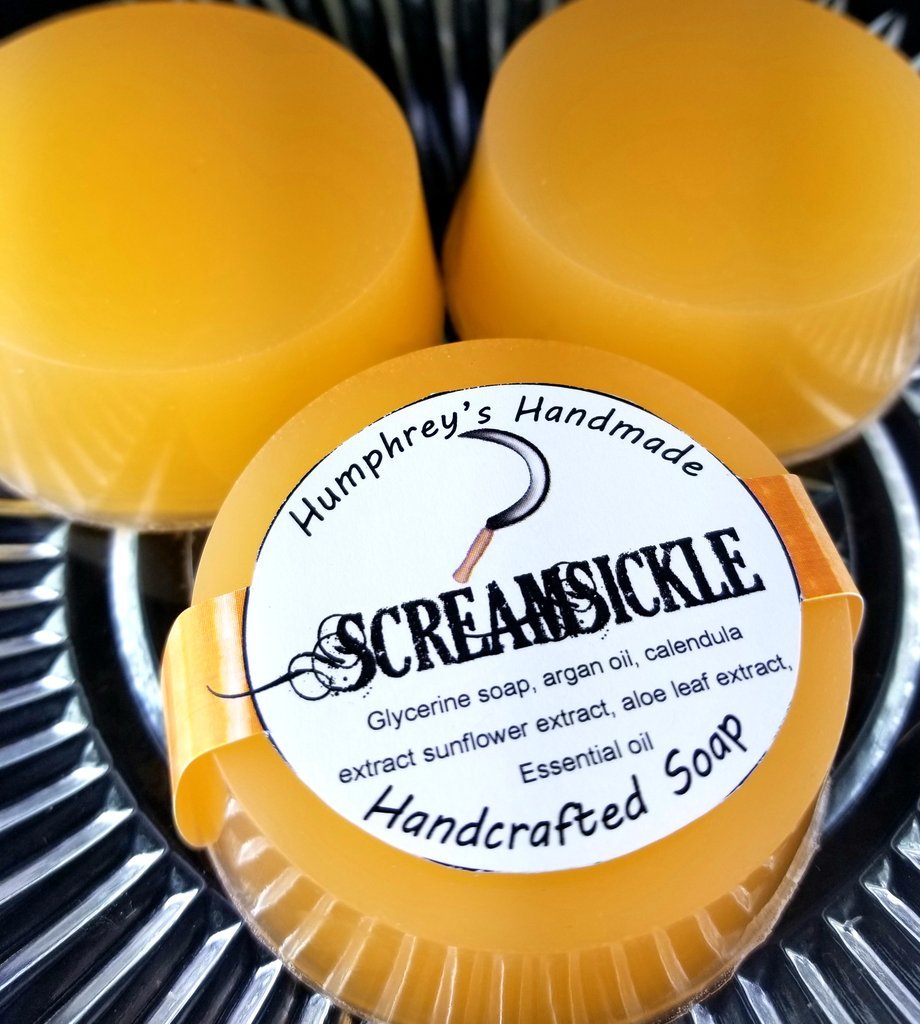 SCREAMSICKLE Orange Cream Unisex Soap Shampoo Bar Dreamsicle Horror Beard Wash