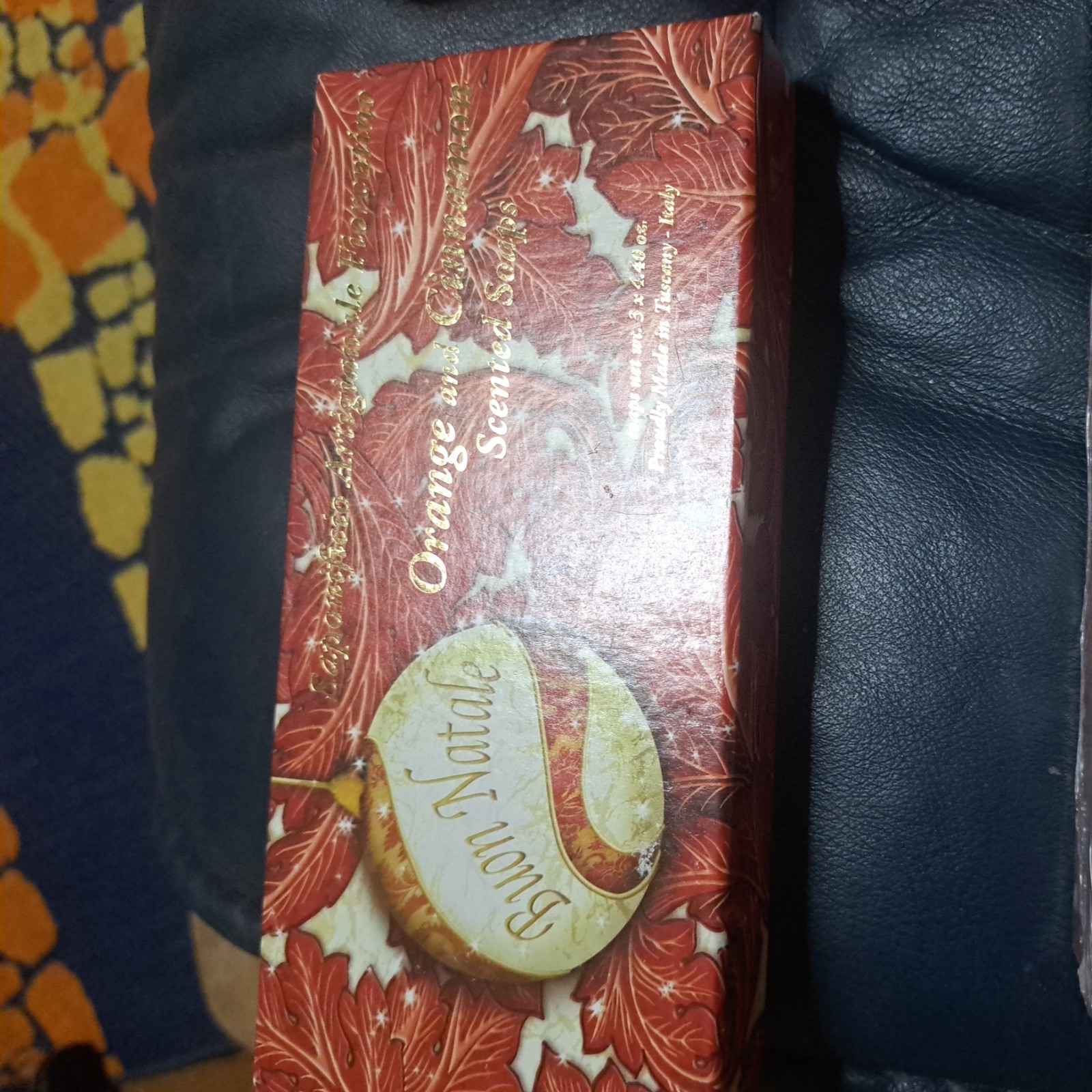 2-Pk Saponificio ~ Orange- Cinnamon Scented Bar Soap & Rose 10.5 oz 8 Bars