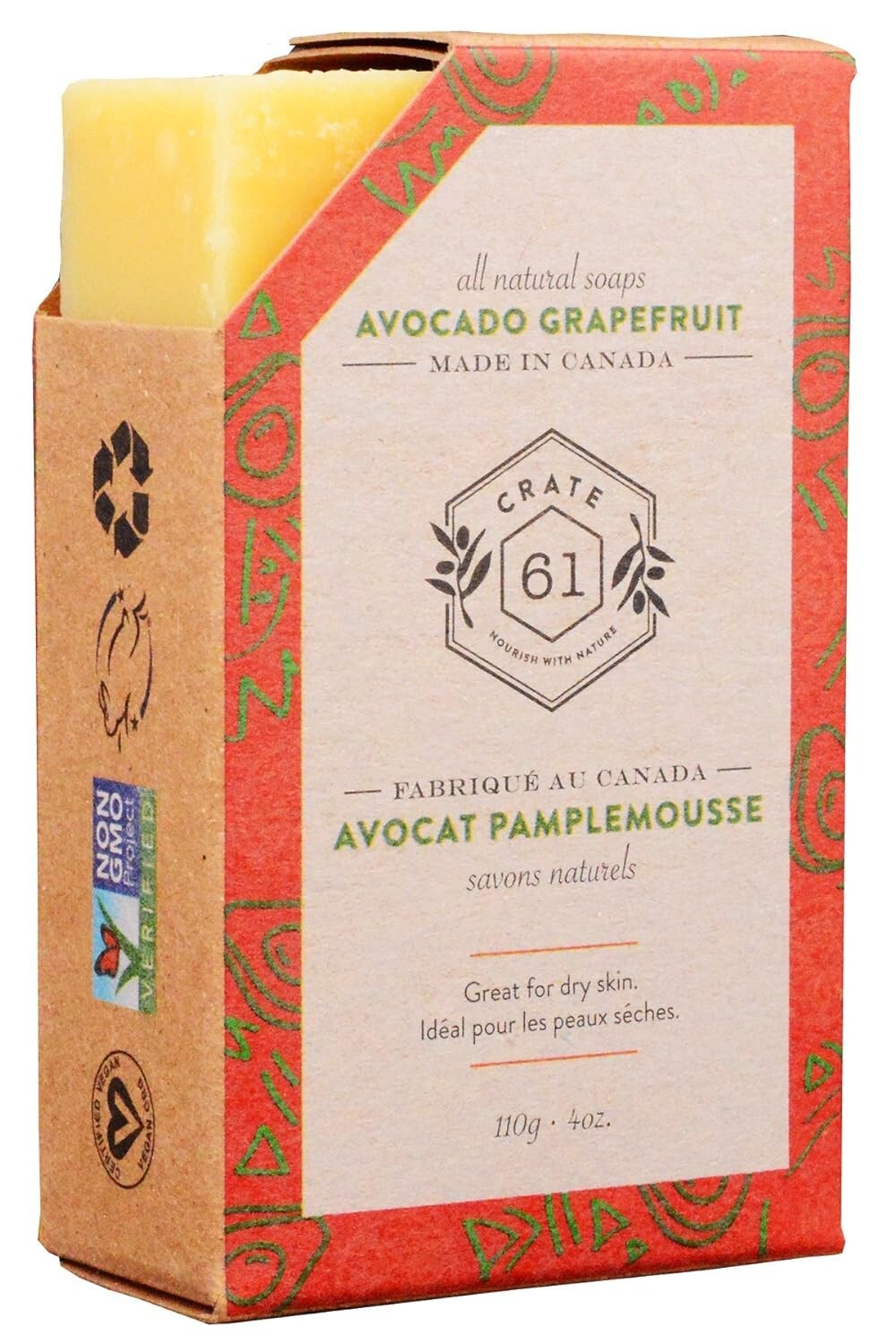 Vegan Handmade Bar Soap – Luxury Premium Essential Oils – Pack of 6 Citrus