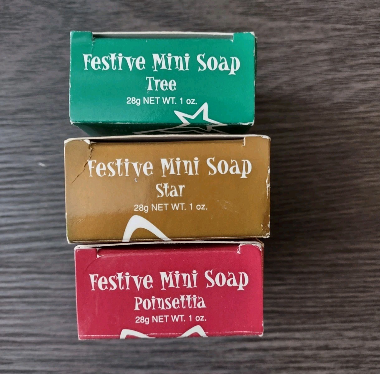 Avon Festive Christmas Soaps Lot of 3 NOS Vintage Holiday Mini Set Decoration